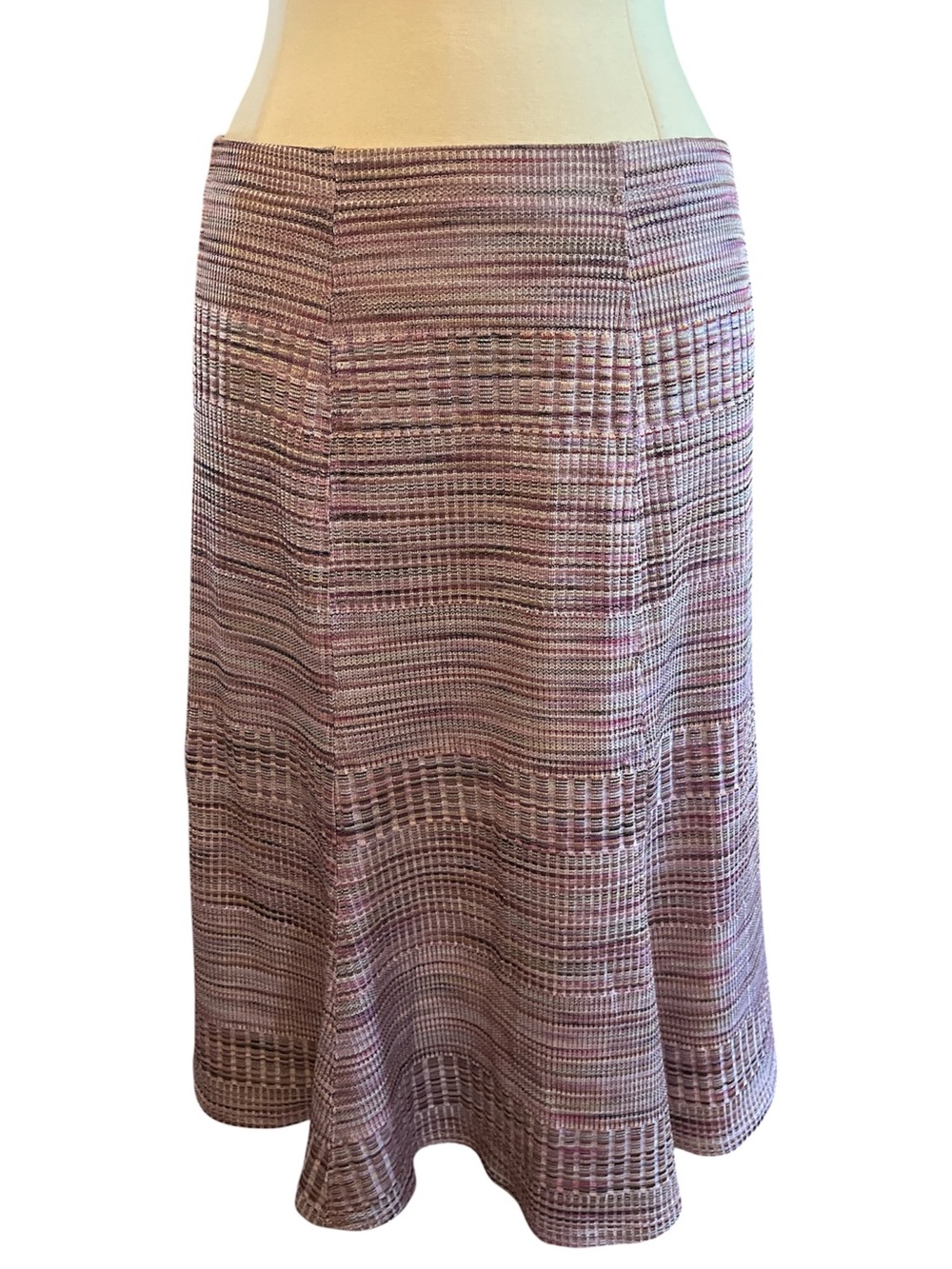 Christina Lavender-Pink & Multi-color Textured A-Line pull on Skirt Size XL